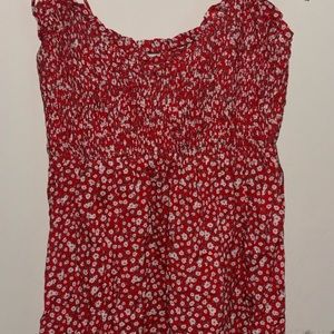 ZARA red floral sun dress